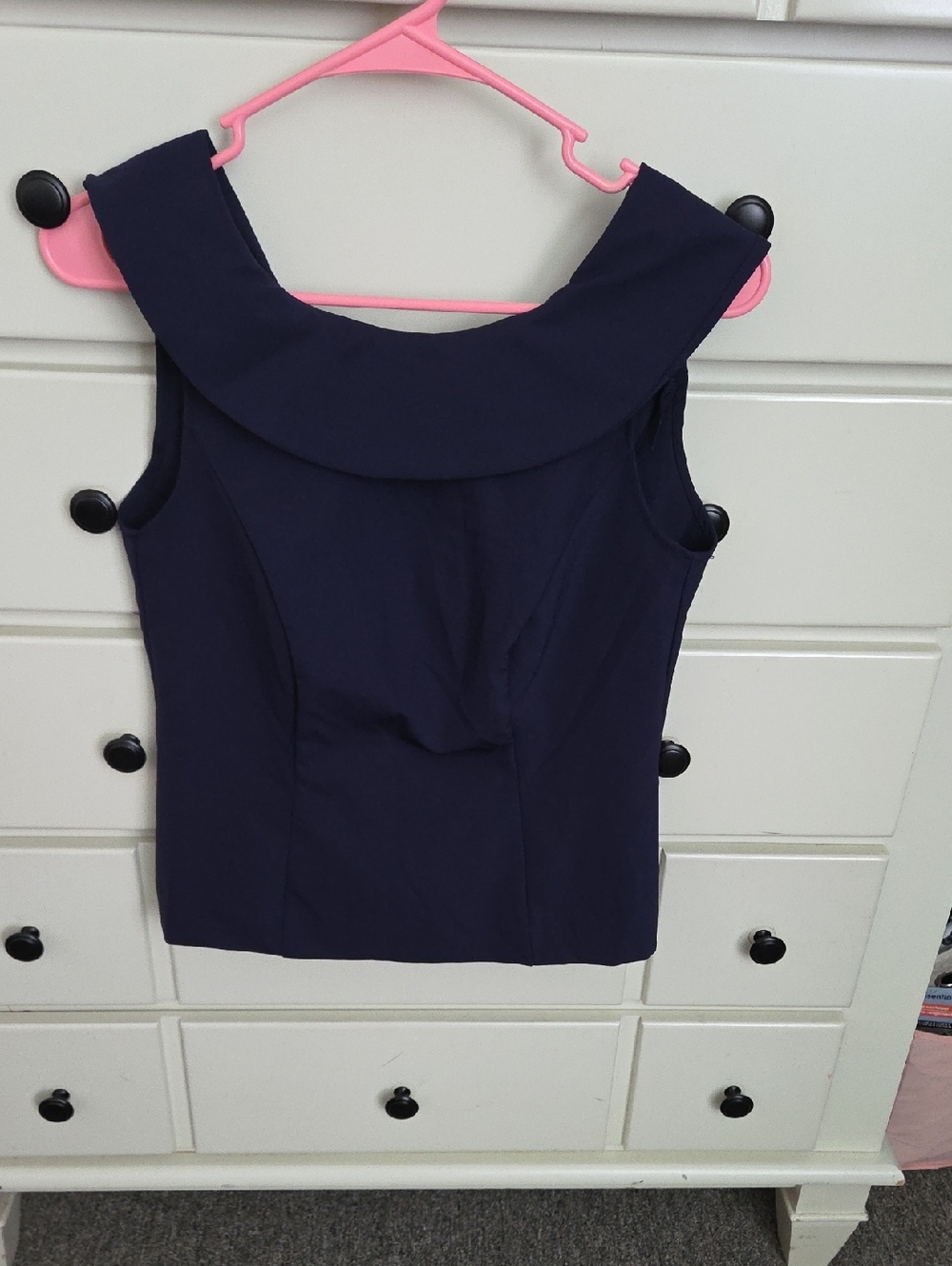 Eva Mendez Navy Top